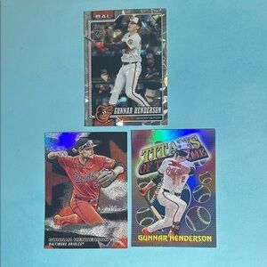 3-2026 Topps Gunnar Henderson Baltimore Orioles cards,Stars,Titans + Diamanté